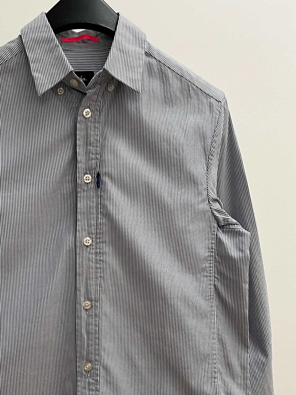 Rapha striped stretch cotton oxford shirt S hickory stripe slim pocket cycling